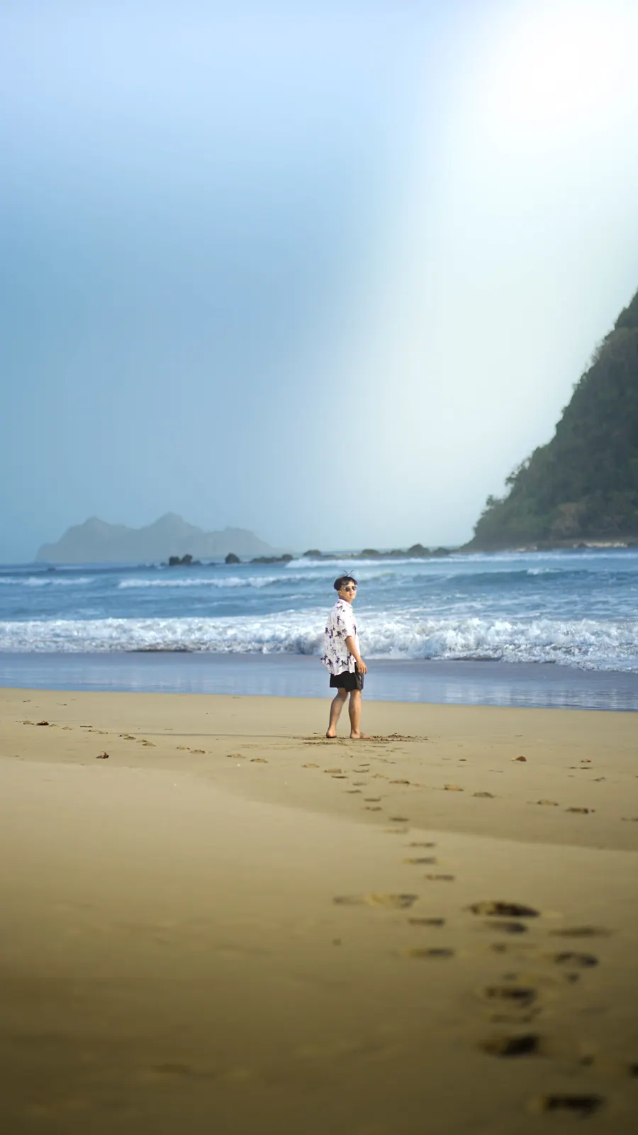 Ahmad Farrel at Red Island beach